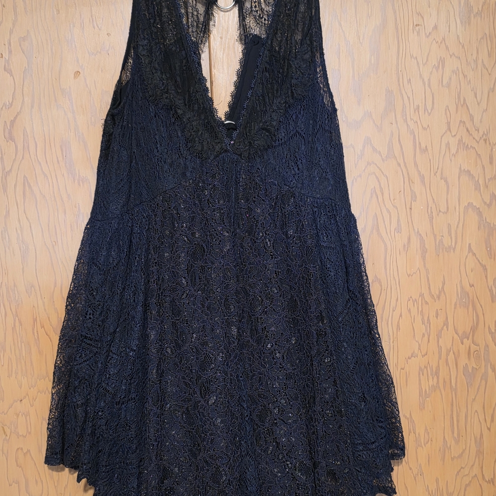 FP Movement by Free People Black Lace Top